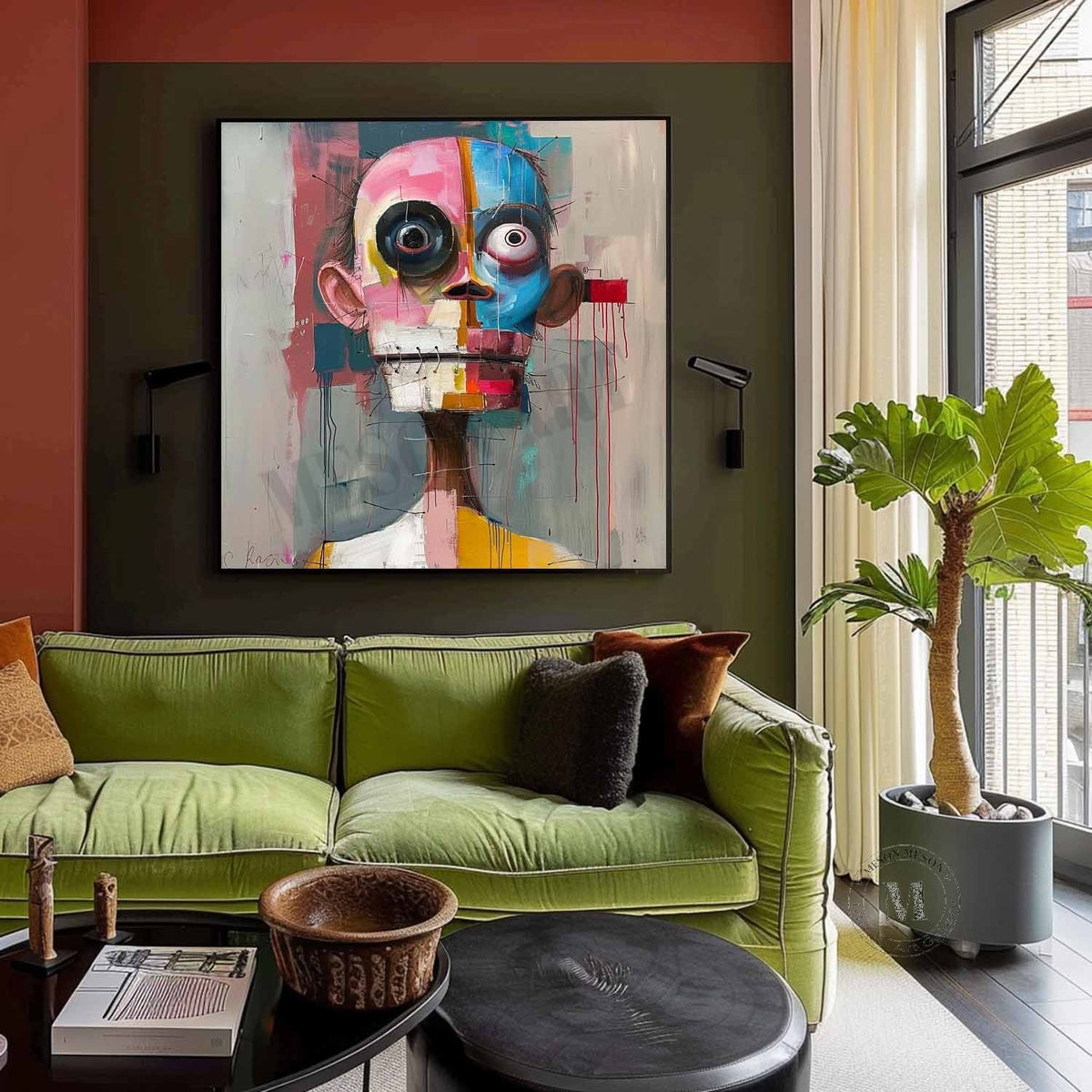 Wall Art Square Expressionist Portrait