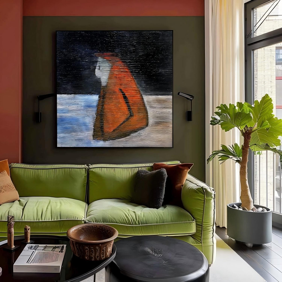 Wall Art Square Minimalist Figure