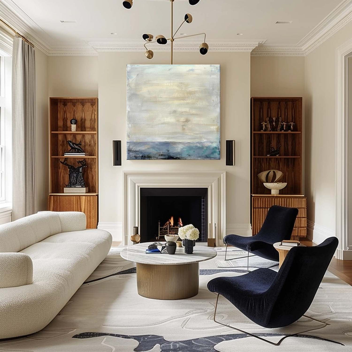 Wall Art Wabi-Sabi Serene Seascape Impasto