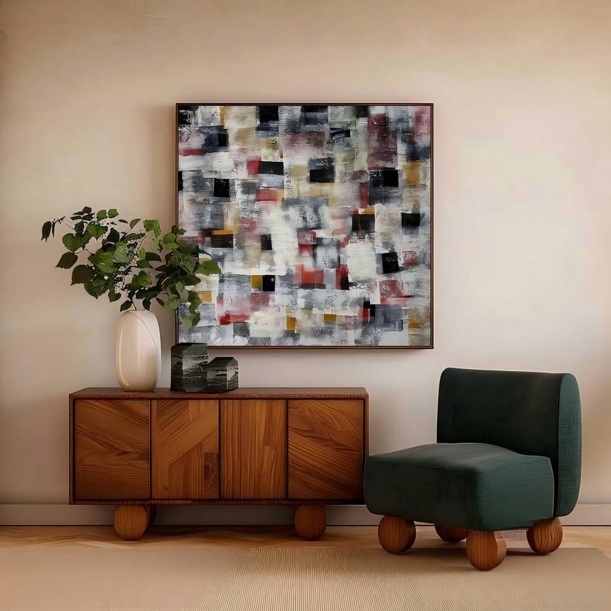 Wall art Abstract Geometric Block Color