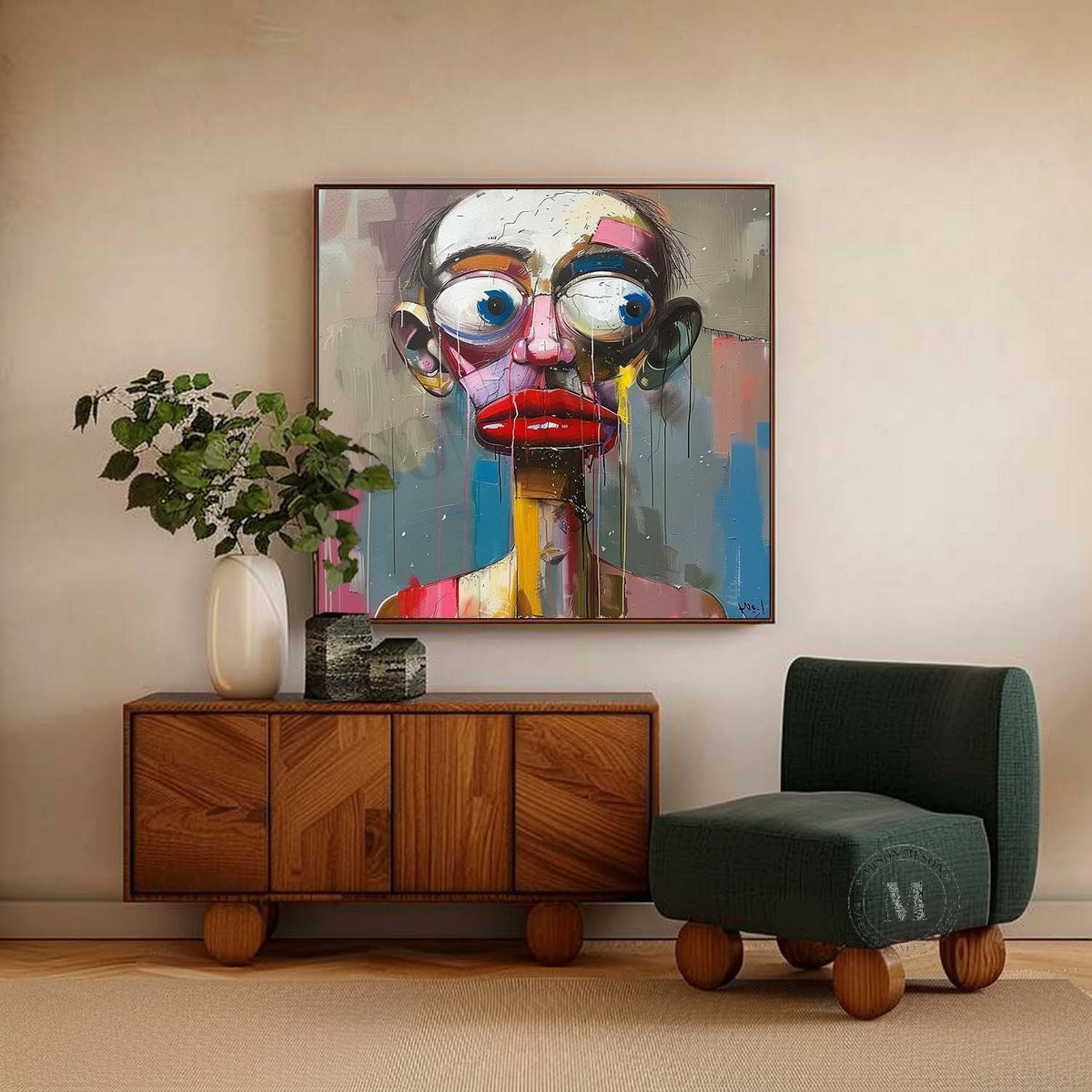 Wall Art Square Abstract Expressionist