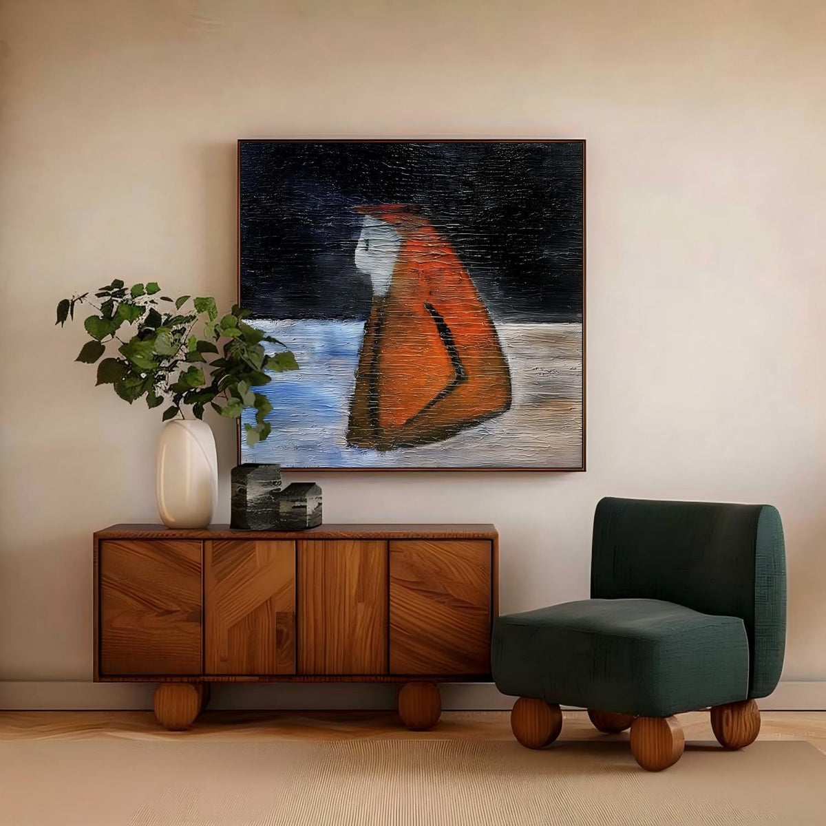 Wall Art Square Minimalist Figure