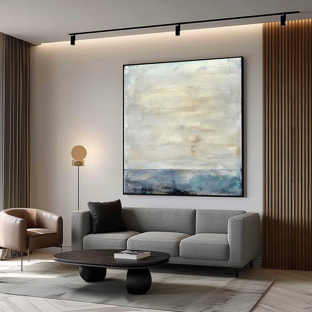 Wall Art Wabi-Sabi Serene Seascape Impasto