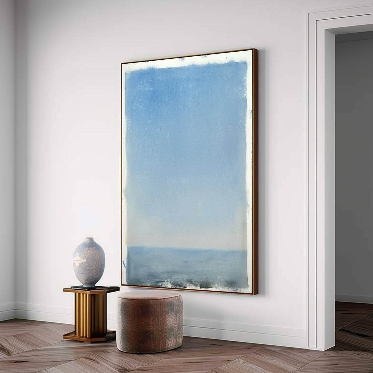 Wall Art Minimal Colorful Blue Sea
