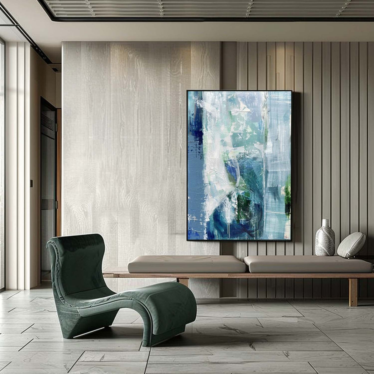 Wall Art Vibrant Colorful Blue