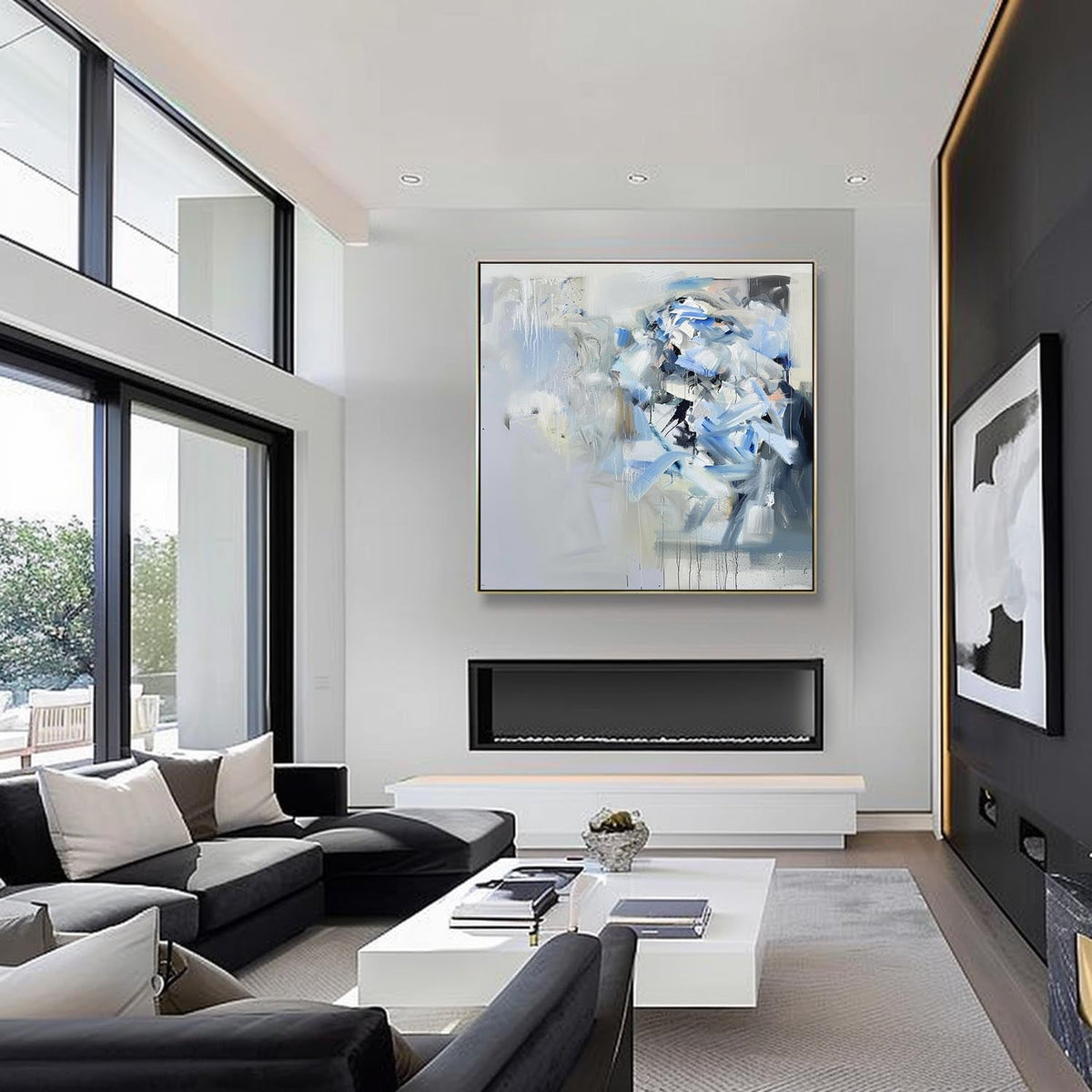 Wall Art Dynamic Colorful Blue