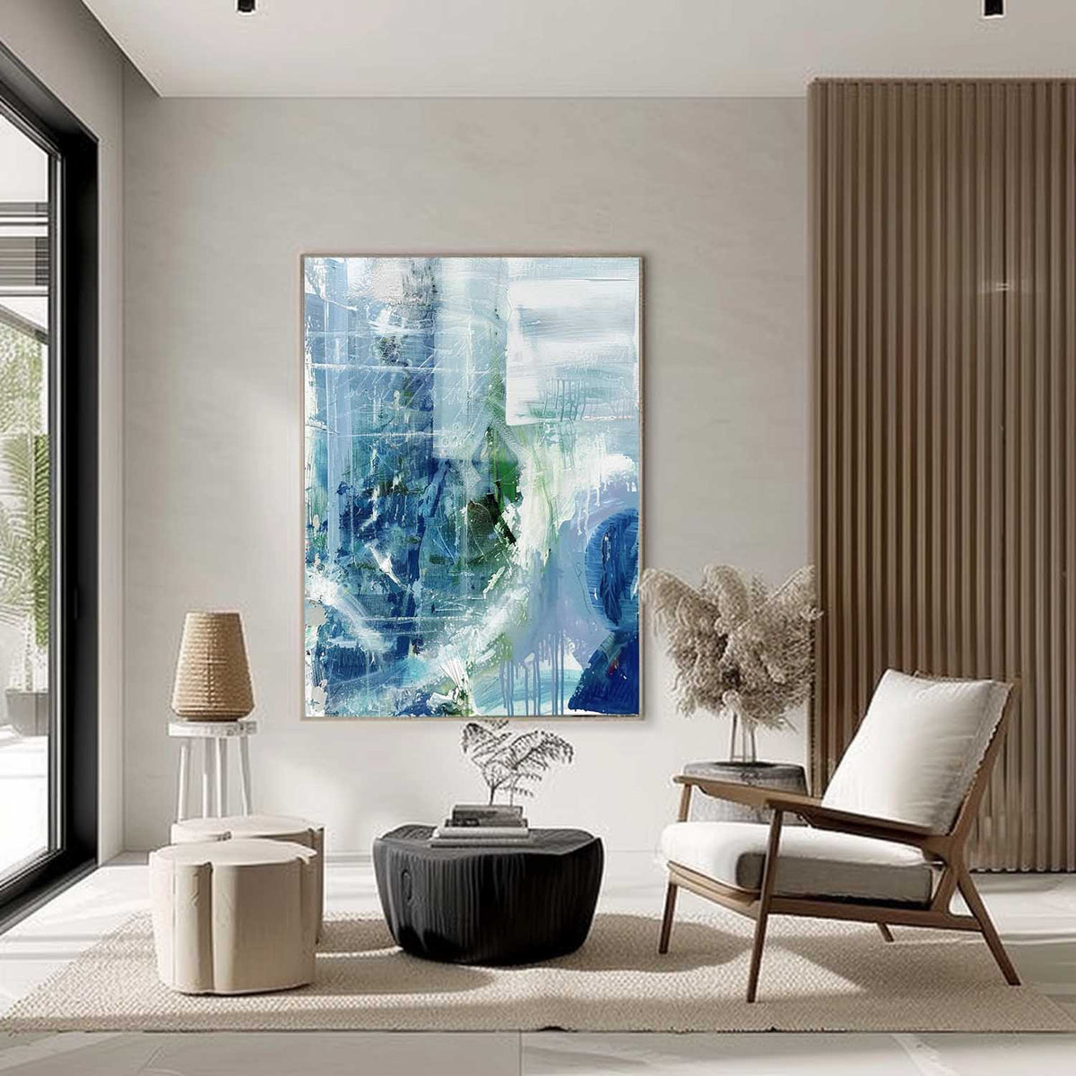Wall Art Dynamic Textured Blue Green