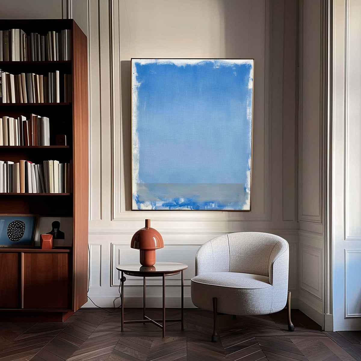 Wall Art Modern Blue Gradient Seascape Abstract Canvas