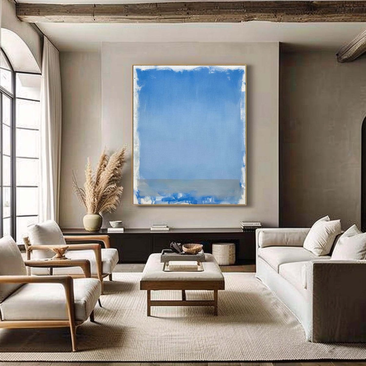 Wall Art Modern Blue Gradient Seascape Abstract Canvas
