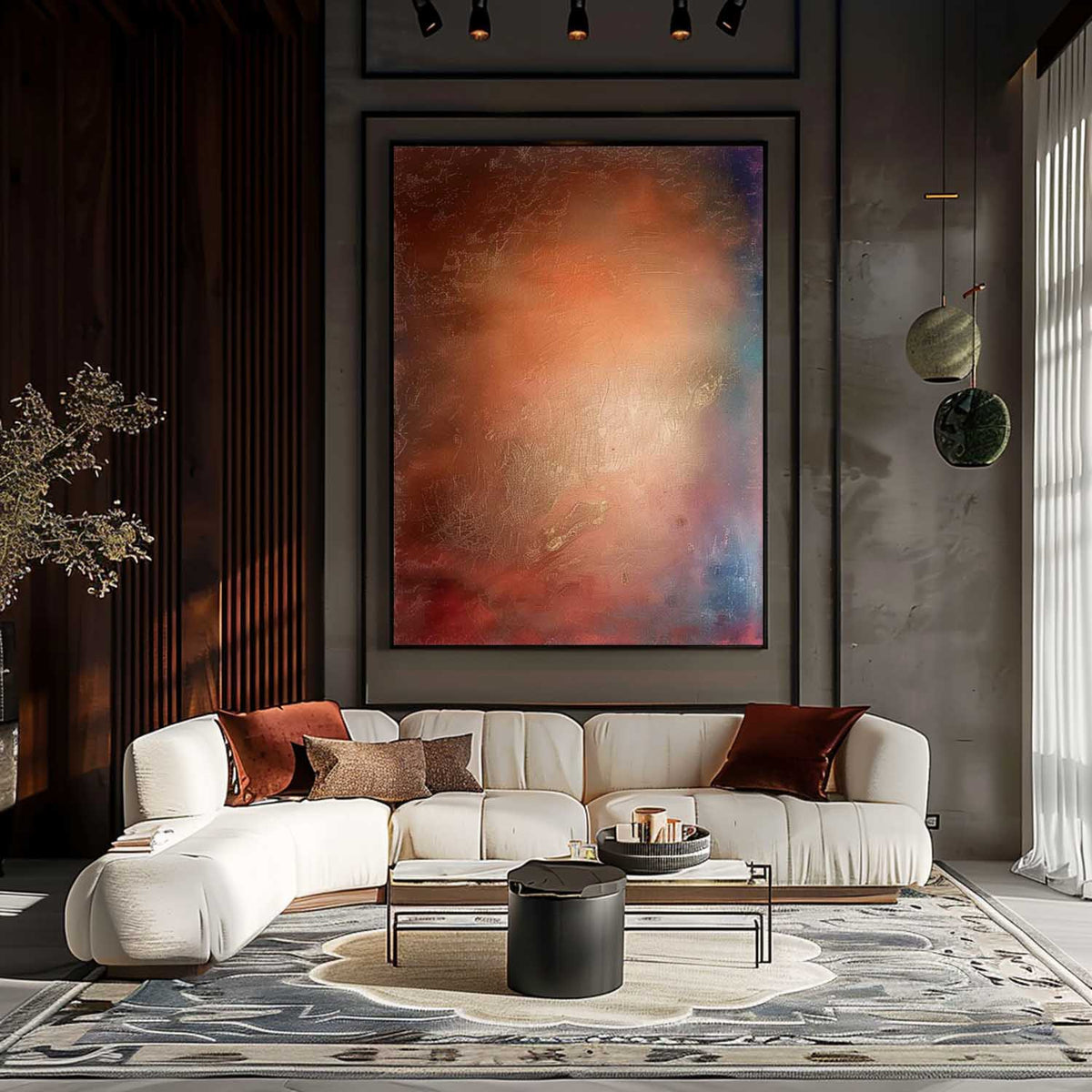 Luminous Gradient Abstract Impasto Painting