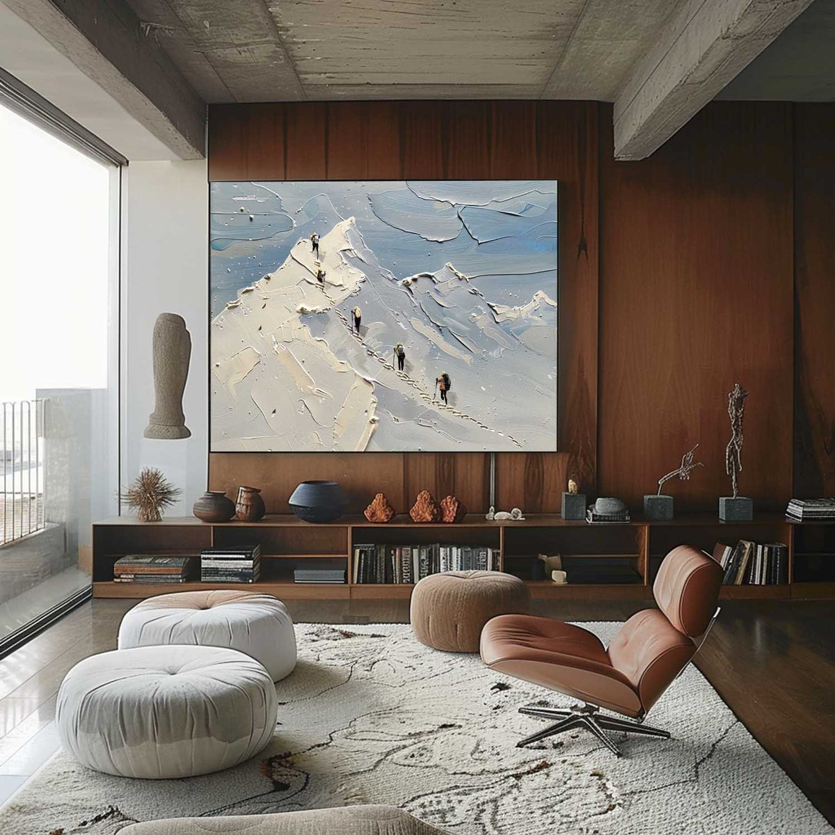 Mountain Climbers 3D Impasto Painting