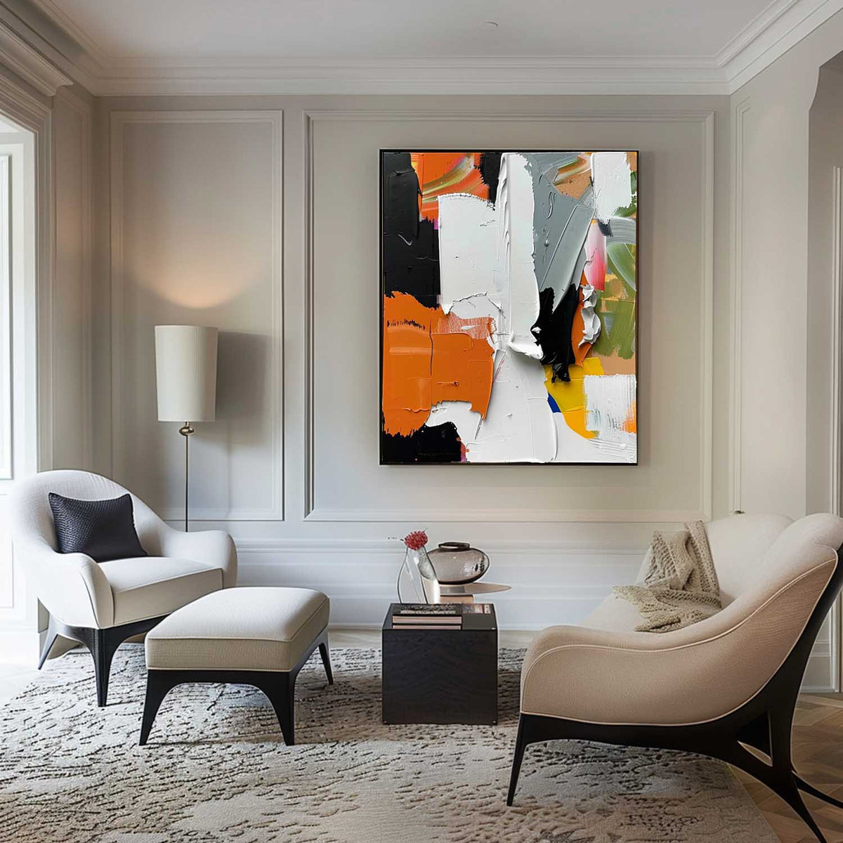 Bold Impasto Abstract Oil Painting