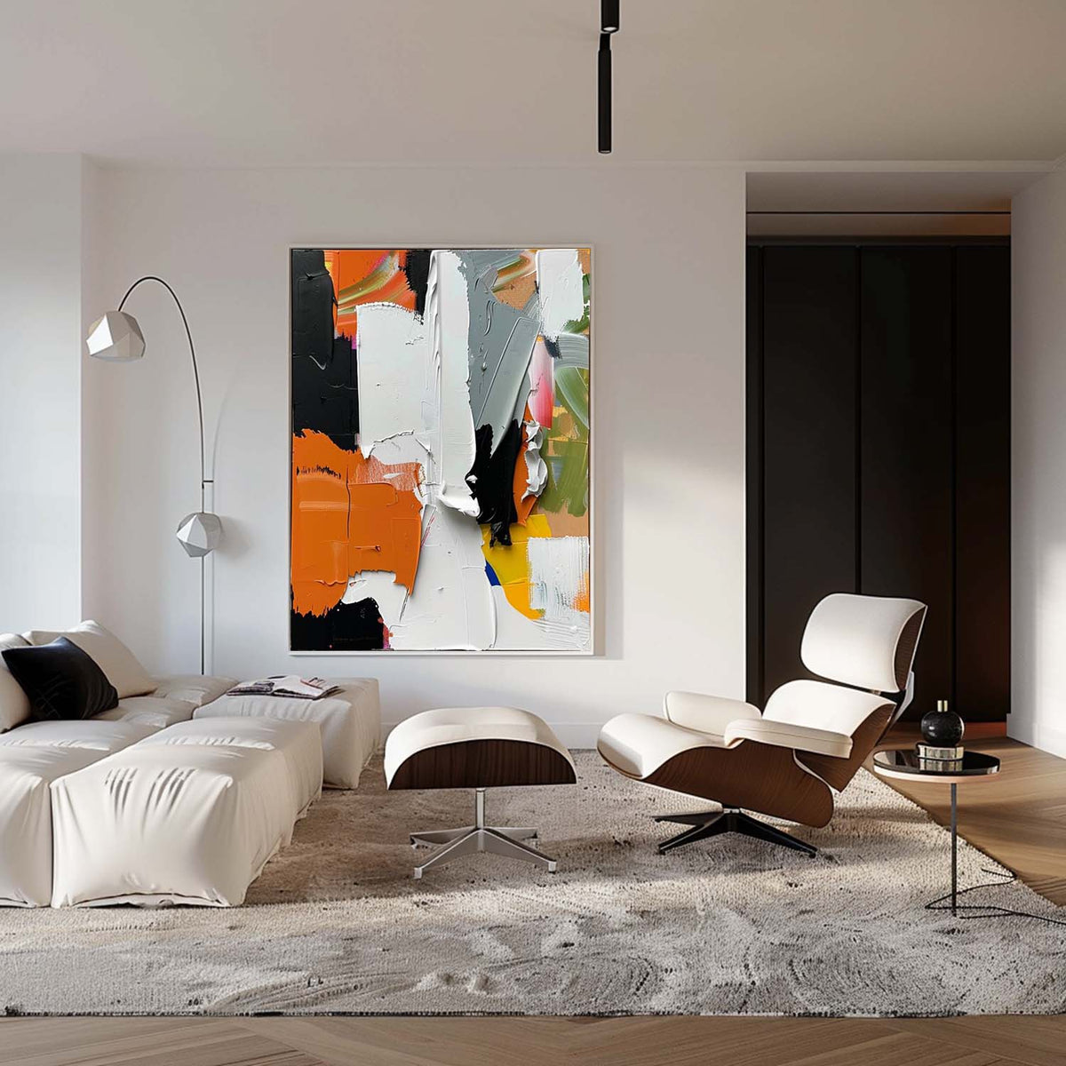 Bold Impasto Abstract Oil Painting