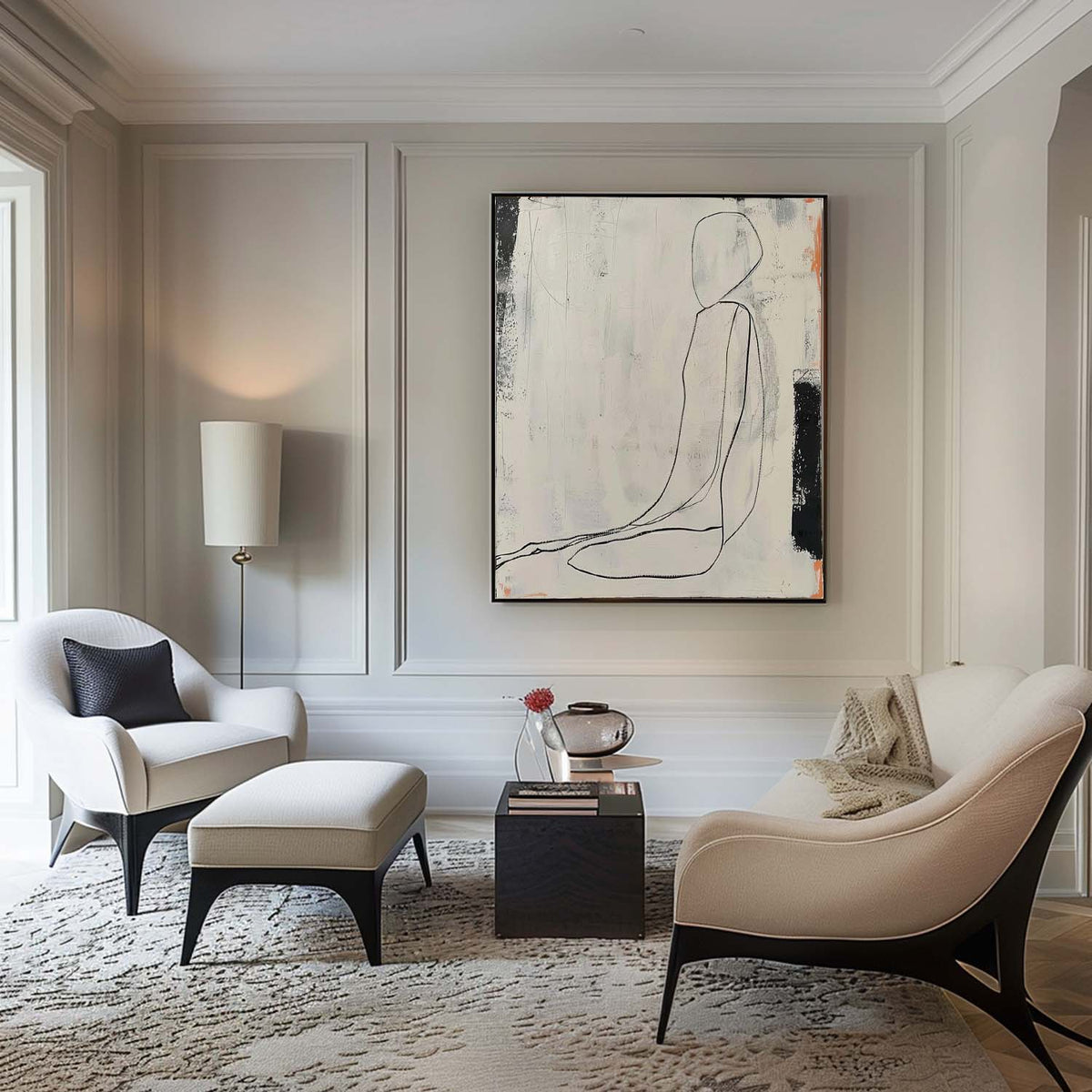 Wall Art Contemporary Minimalist Abstract Figure