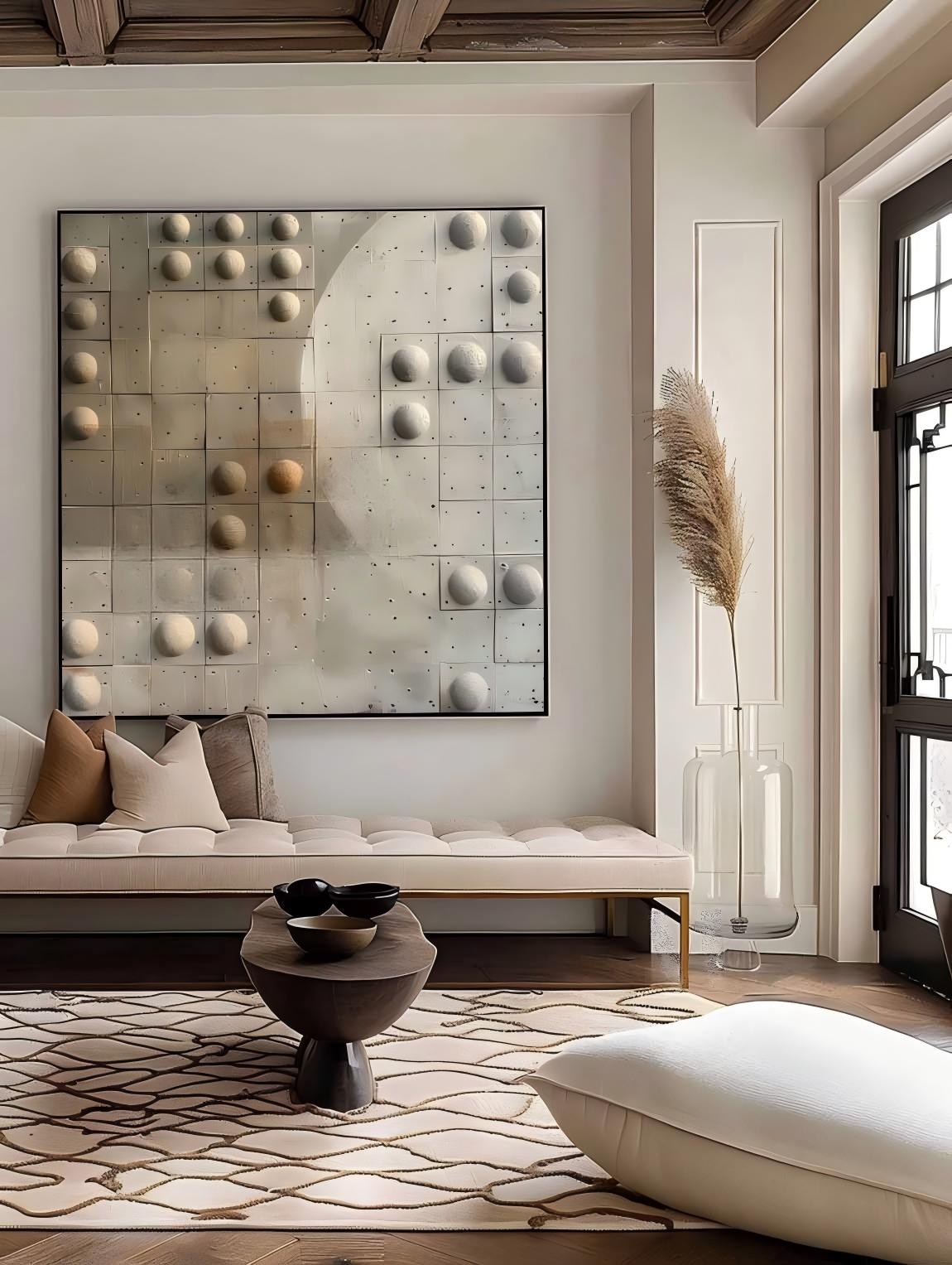 Wall Art Wabi-Sabi Geometric Relief Modern