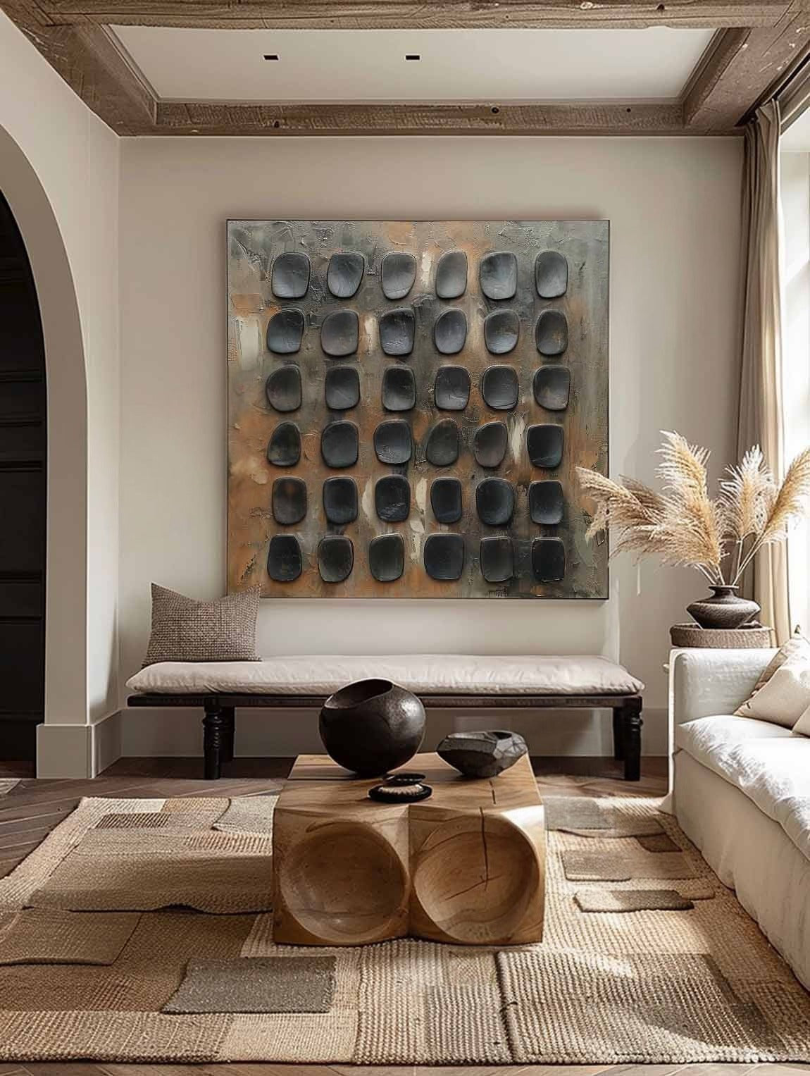 Wall Art Minimalist Wabi-Sabi Metallic