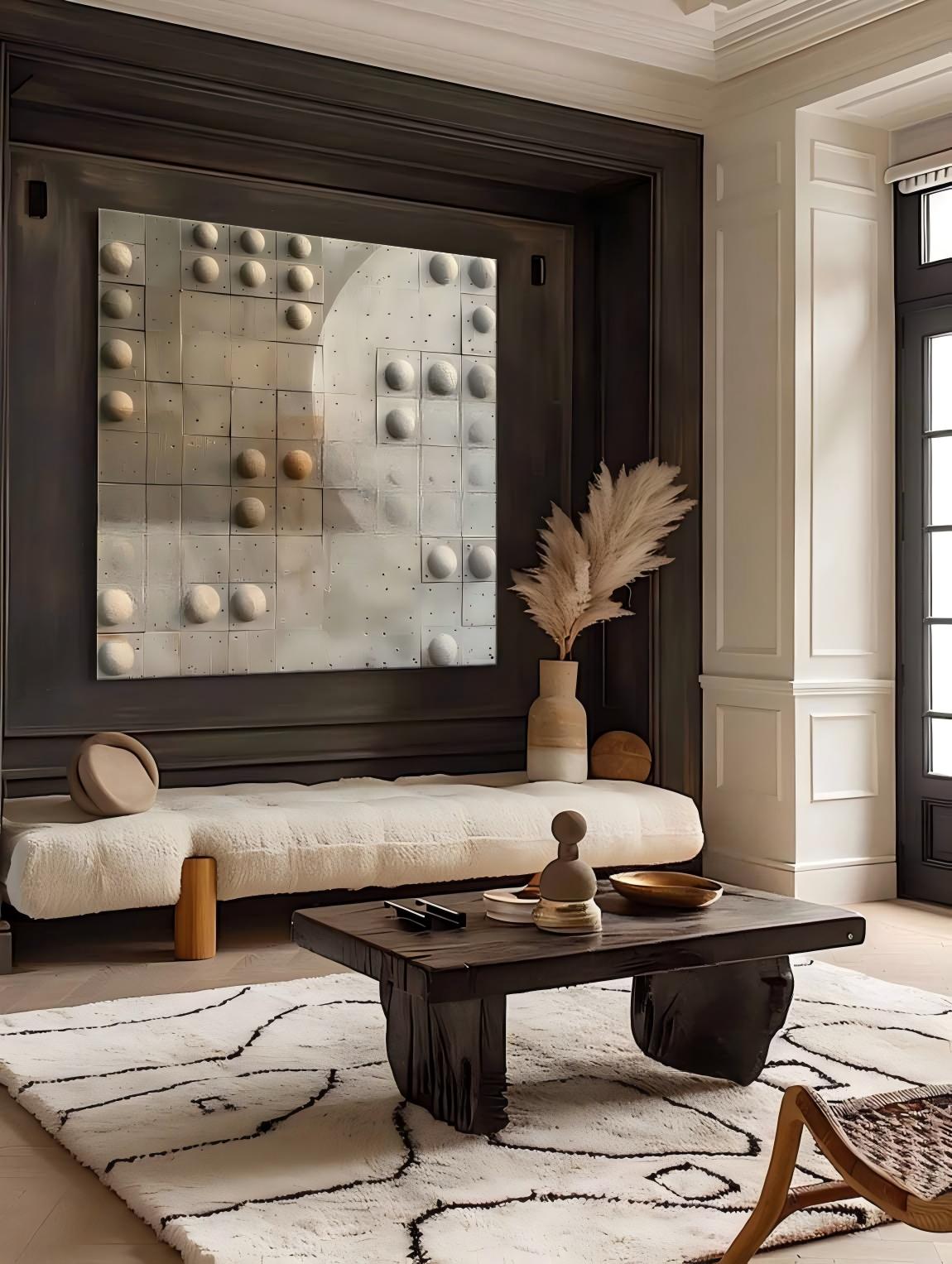 Wall Art Wabi-Sabi Geometric Relief Modern