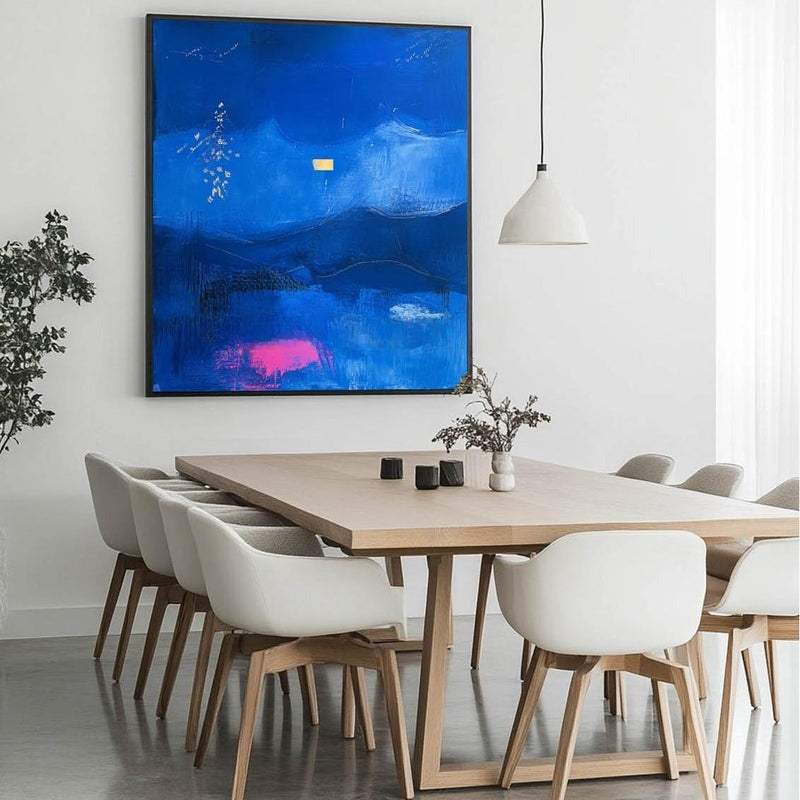 Wall Art Mystic Textured Layered Blue