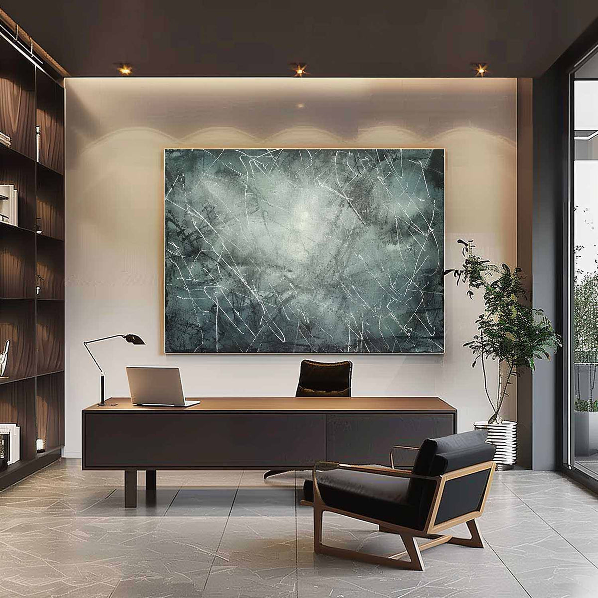 Wall Art Rectangle Abstract Graffiti Textured