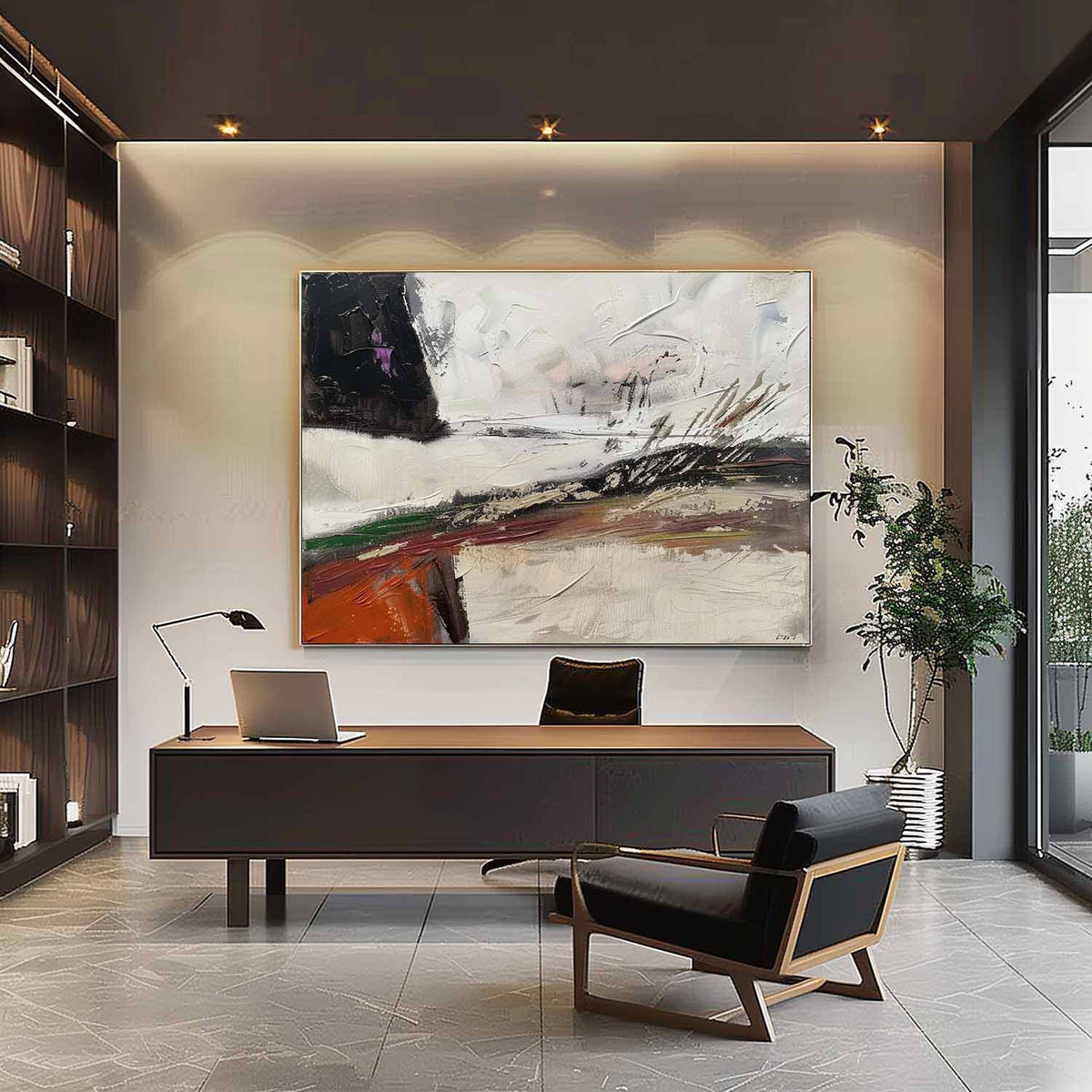 Wall Art Wabi-Sabi Winter Landscape Abstract