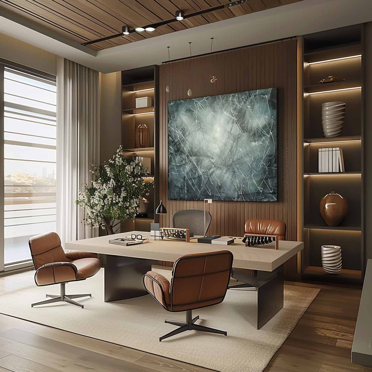 Wall Art Rectangle Abstract Graffiti Textured