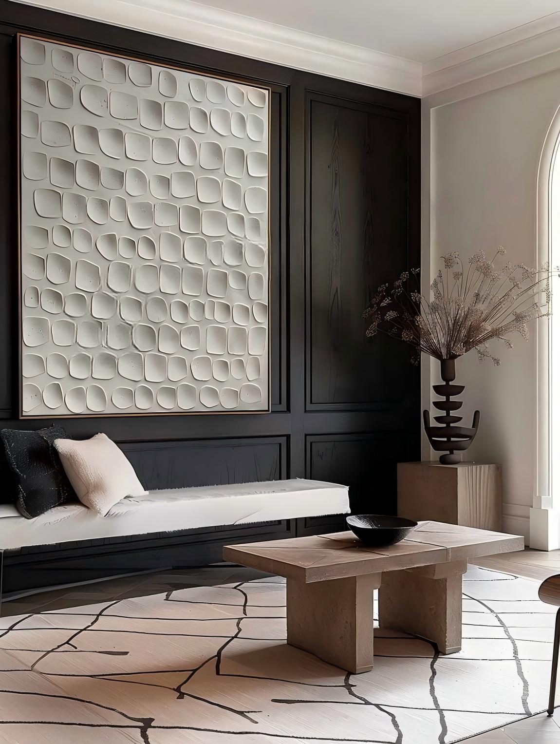 Wall Art Minimalist 3D Textured Neutral