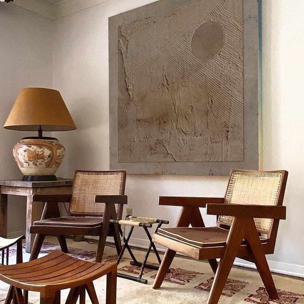 Wall Art Wabi-Sabi Neutral Raw Impasto