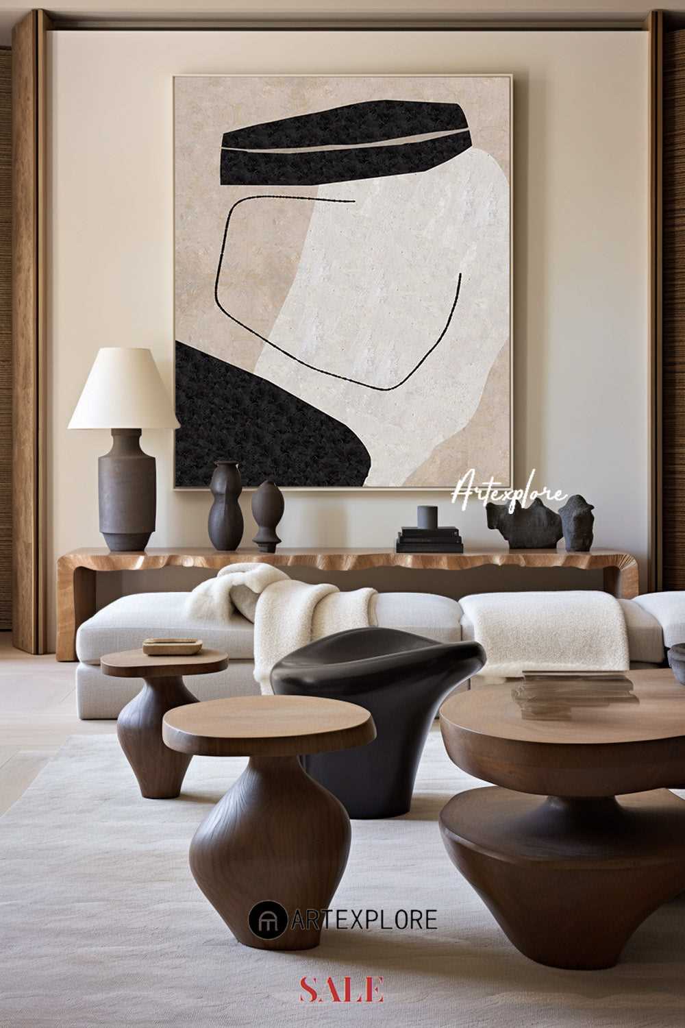 Abstract Emirati Kandura Portrait Painting
