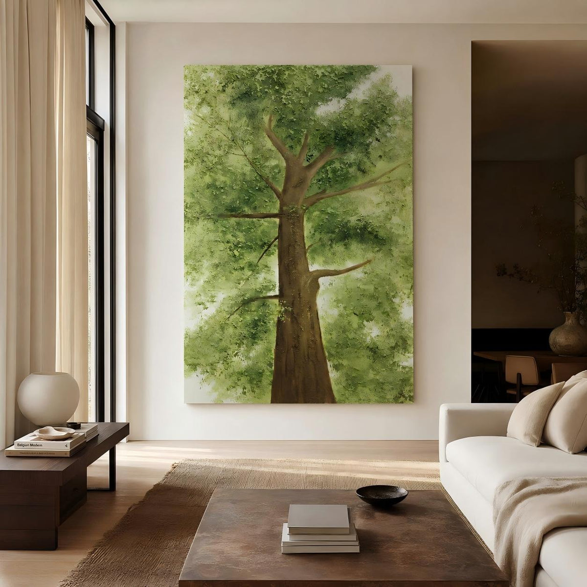 Majestic Oak Tree from Below Painting
