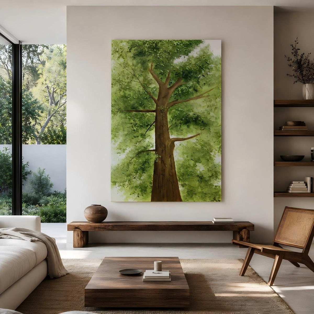 Majestic Oak Tree from Below Painting