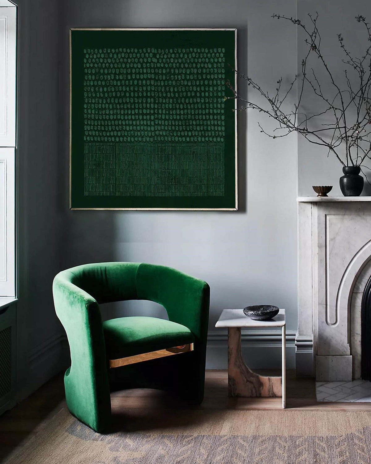Minimalist Textured Geometric Painting
