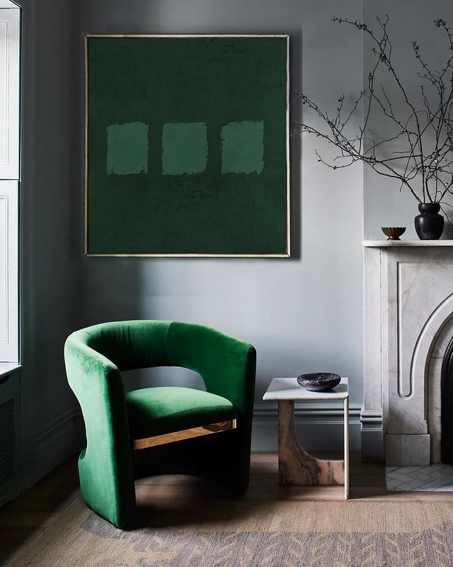 Wall Art Wabi-Sabi Minimalist Green Abstract
