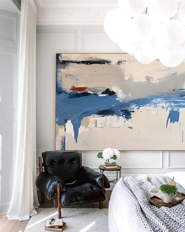 Coastal Horizon Abstract Expressionist Painting