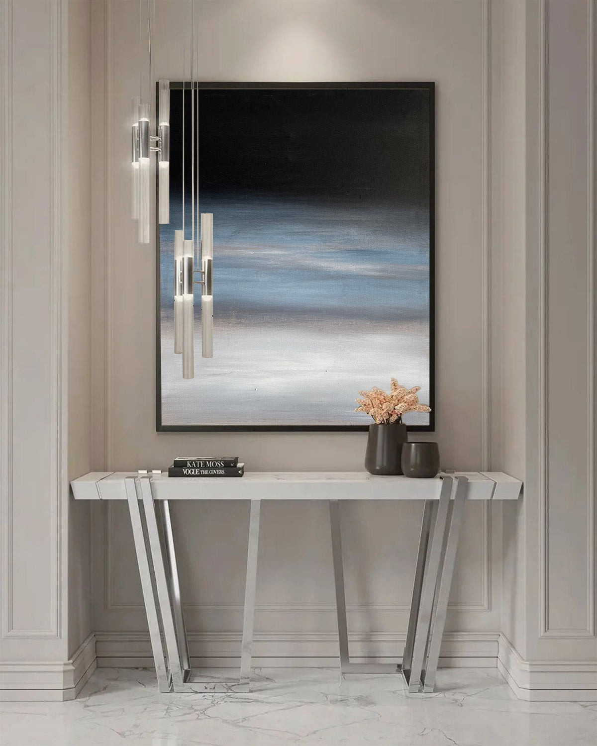 Gradient Abstract Wall Art Vertical Modern