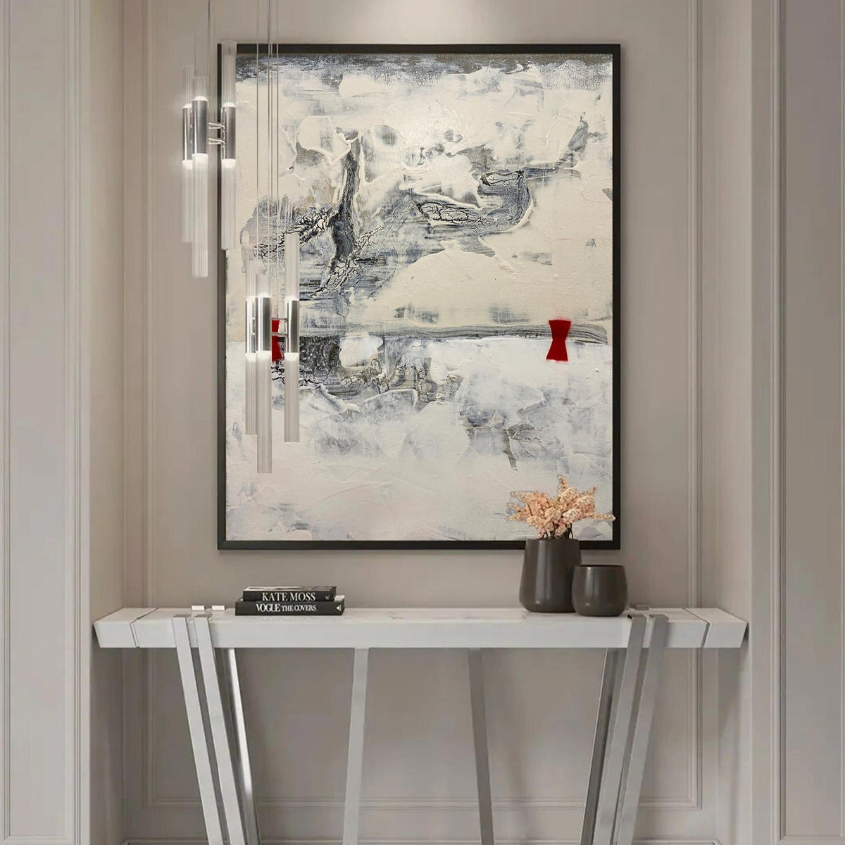 Minimalist Neutral Abstract Oil Painting