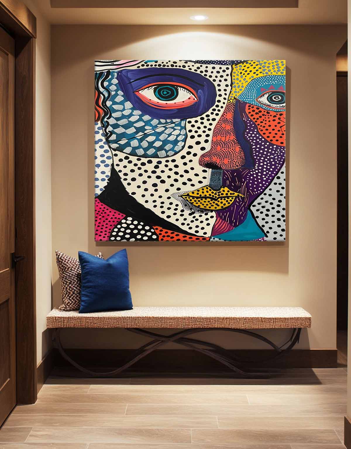 Surreal Pop Art Dual Portrait Vibrant Modern Wall Art