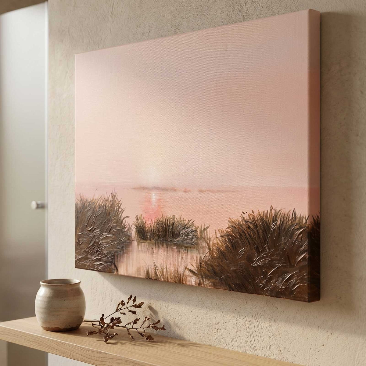 Wall Art Horizontal Abstract Wetland Sunrise