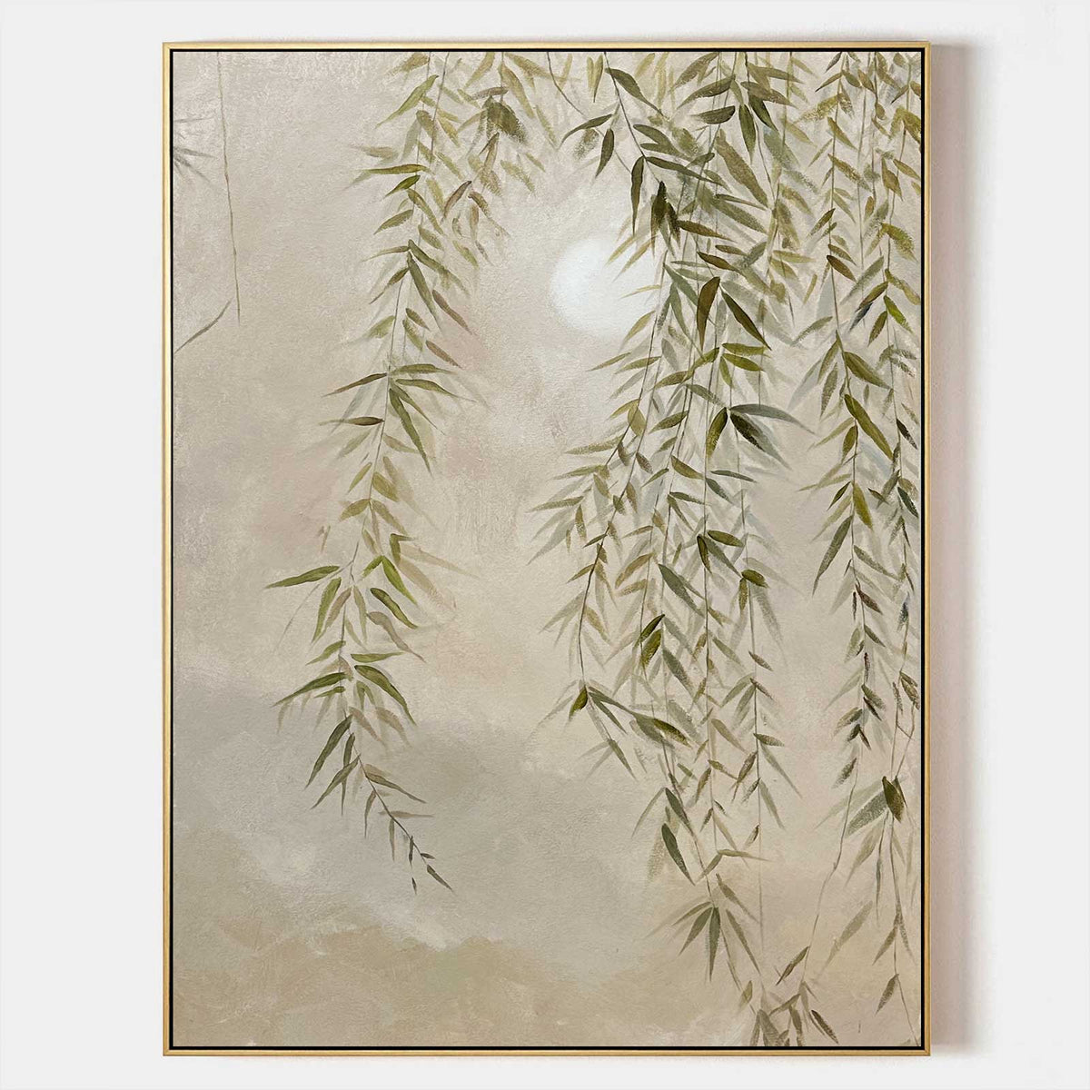 Weeping Willow Branch Minimalist Painting