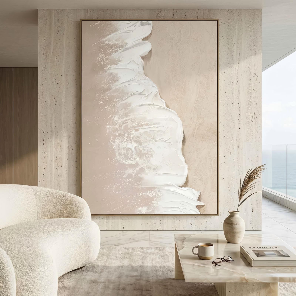 Wall Art Plaster Impressionist Tropical Beach