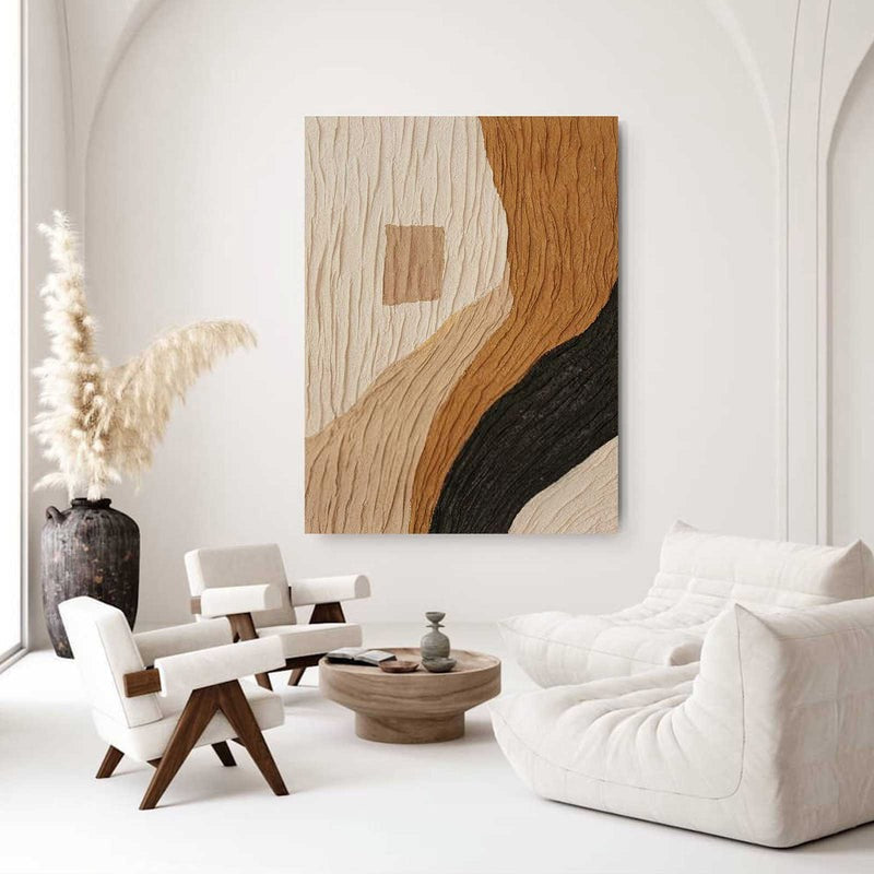 Neutral Tone Textured Abstract Wall Art