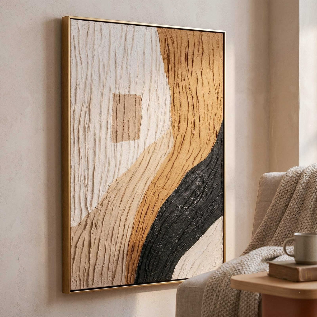 Neutral Tone Textured Abstract Wall Art