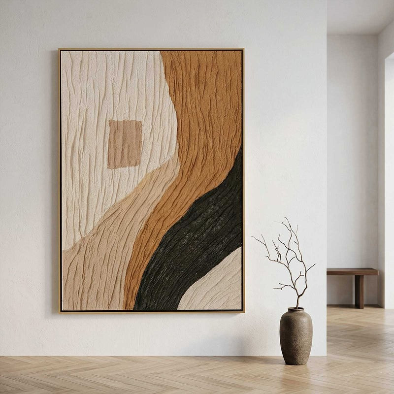 Neutral Tone Textured Abstract Wall Art