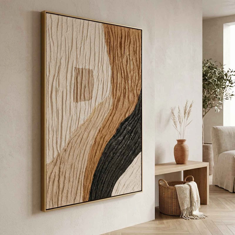 Neutral Tone Textured Abstract Wall Art