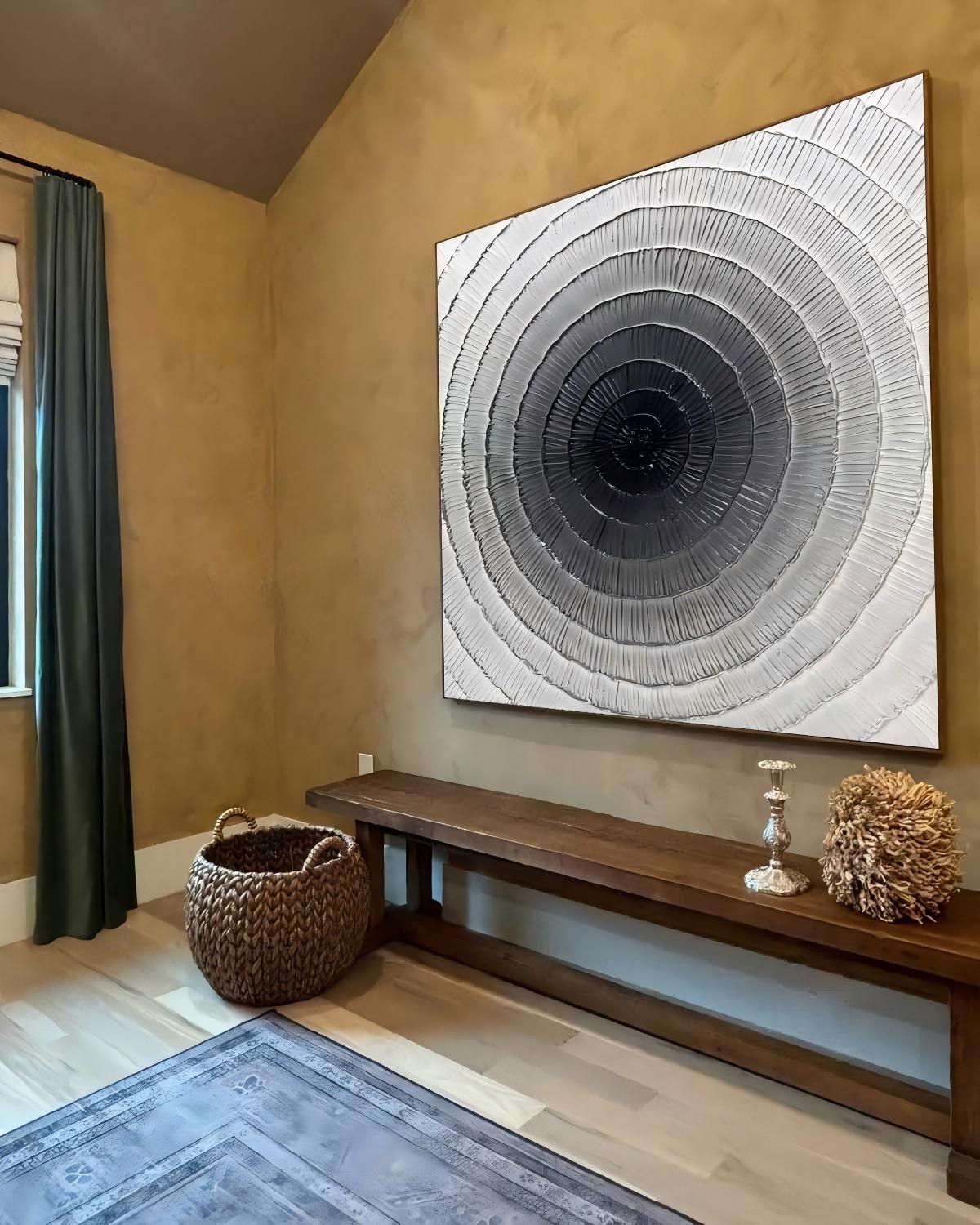 Wall Art Square 3D Concentric Circle