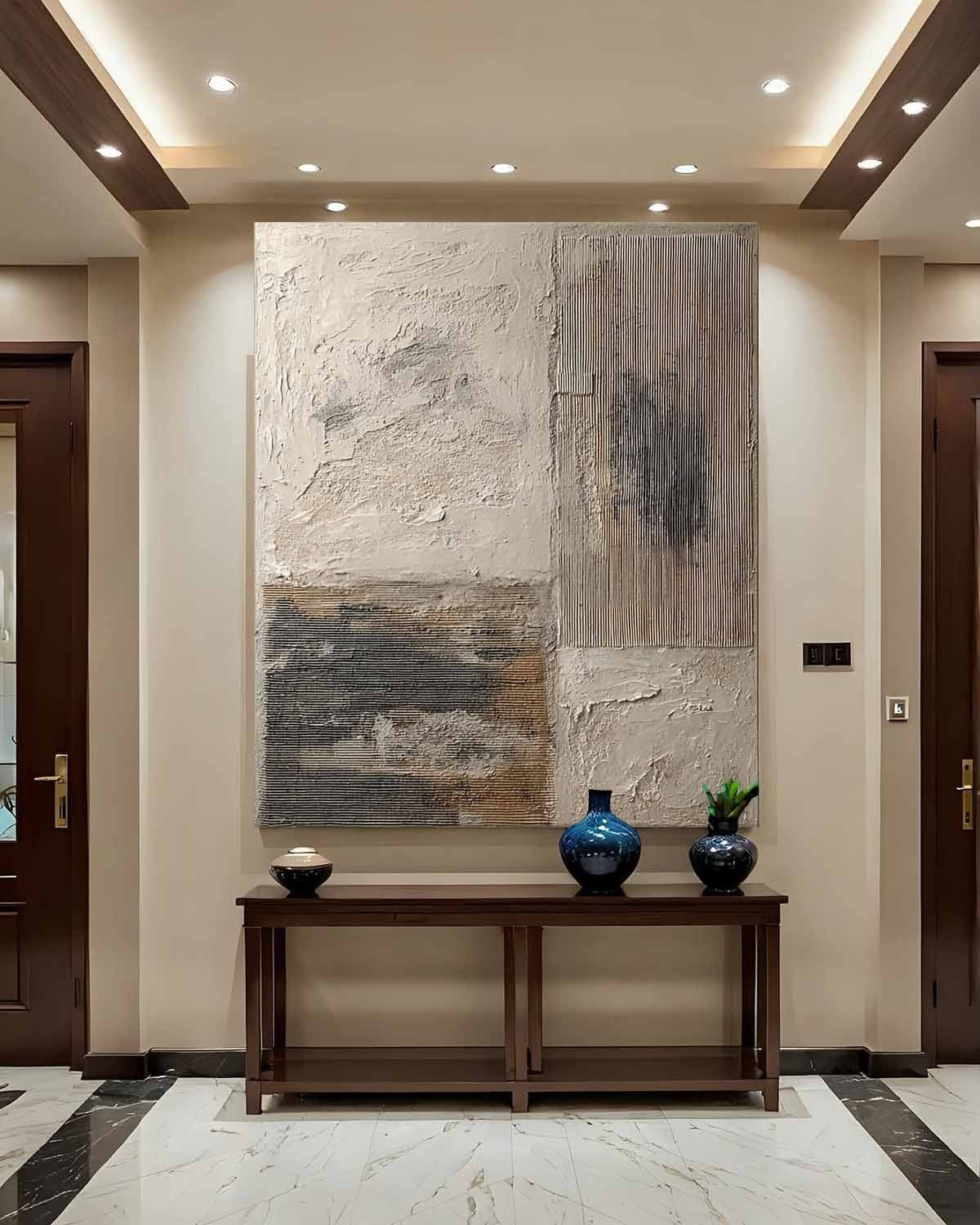 Wall Art Minimalist Textured Quadrant