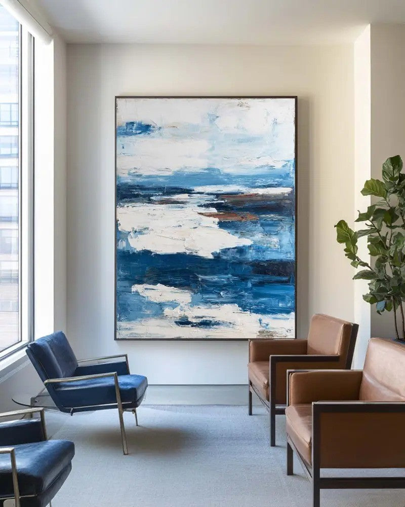Bold Abstract Seascape Oil Painting