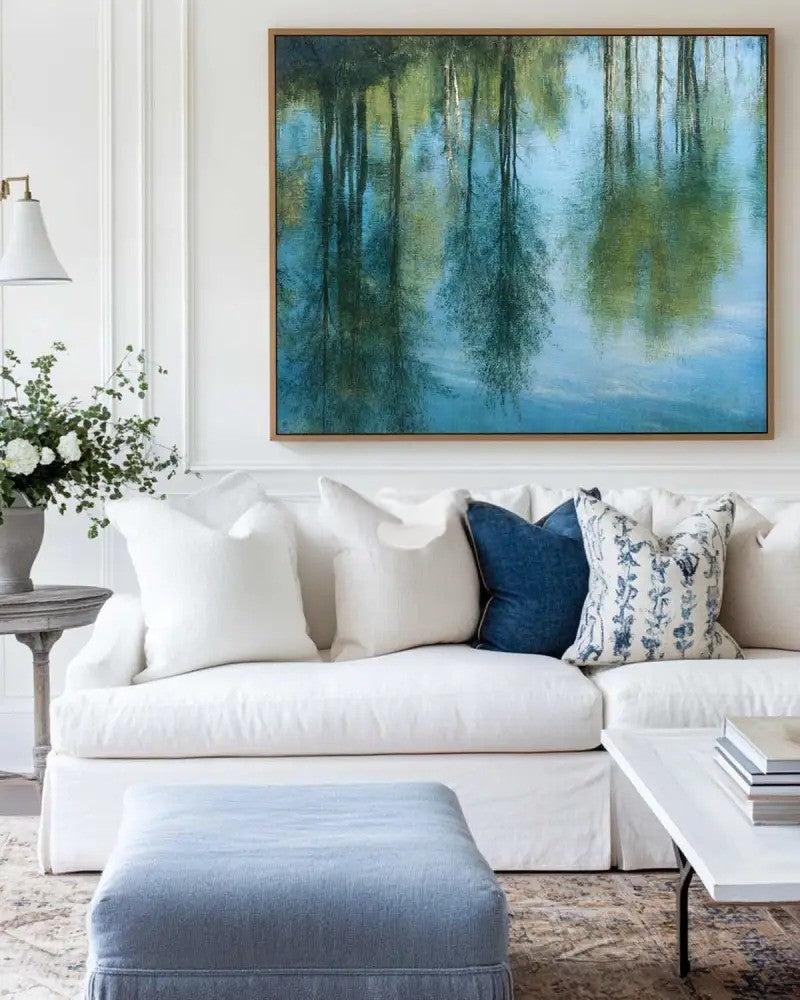 Tranquil Forest Reflection Oil Painting