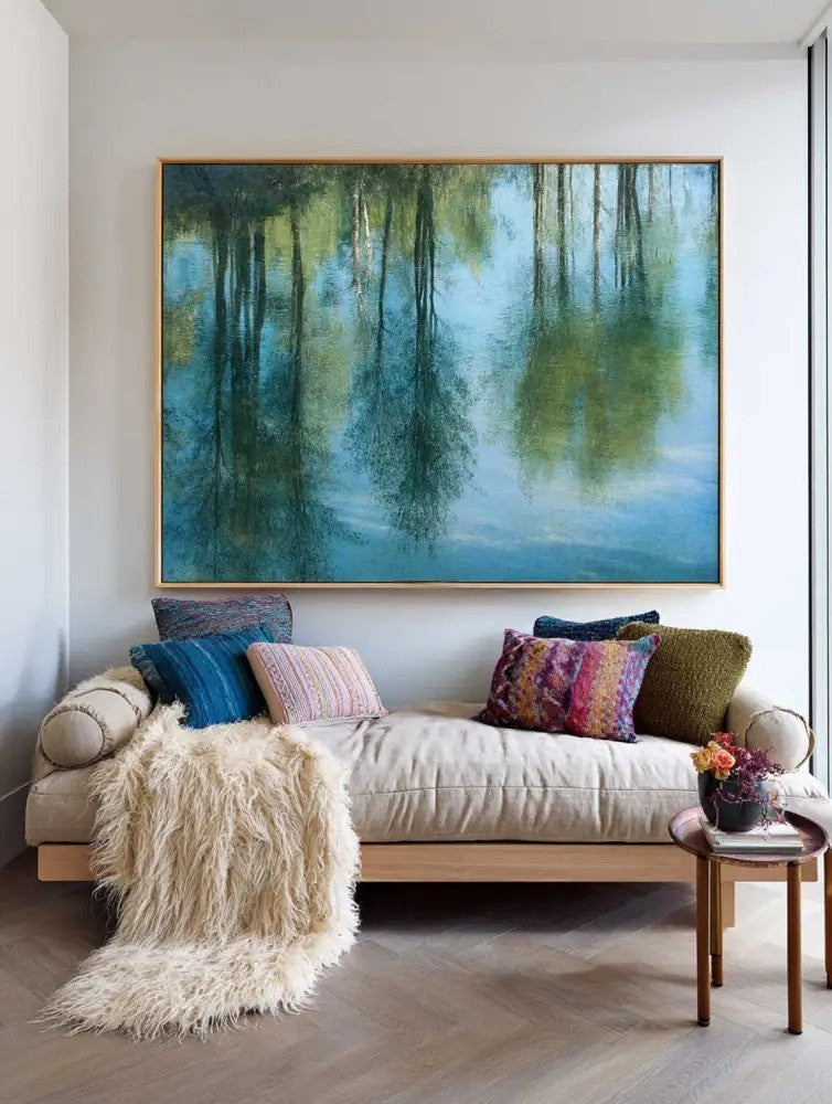 Tranquil Forest Reflection Oil Painting