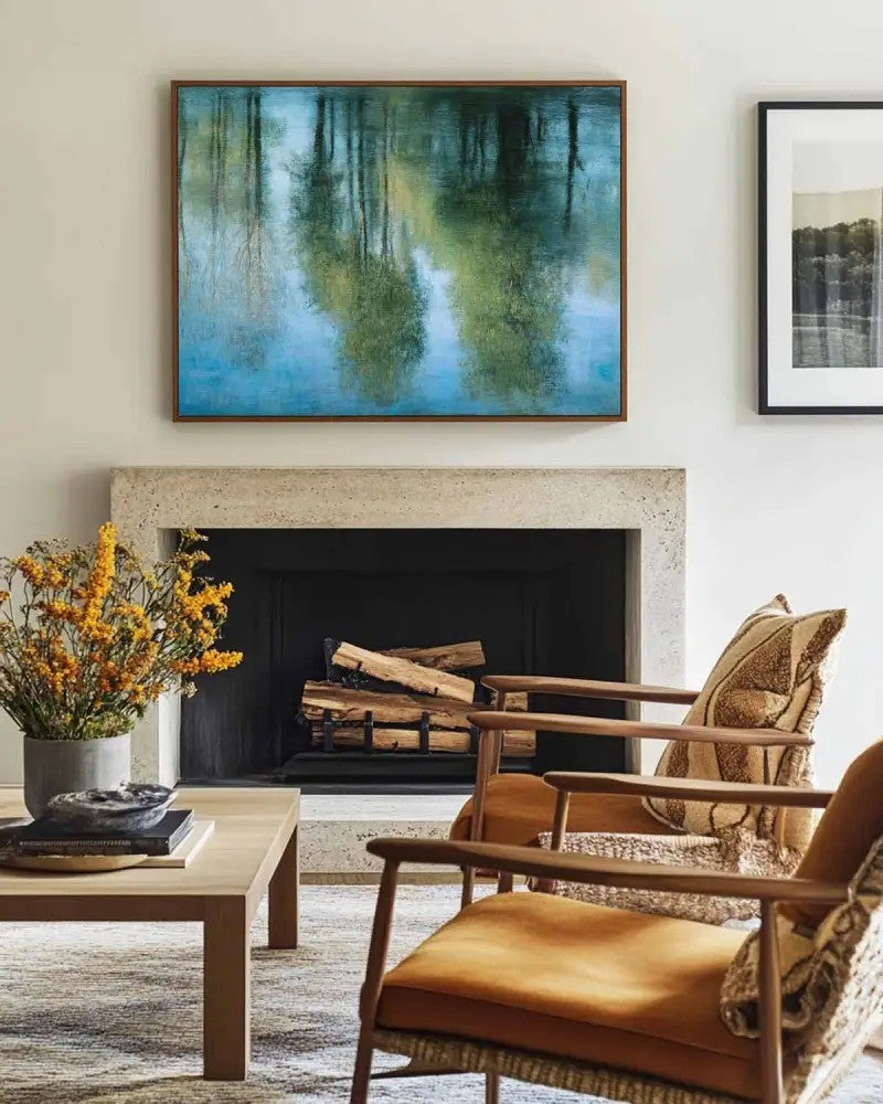 Impressionist Water Reflection Oil Painting