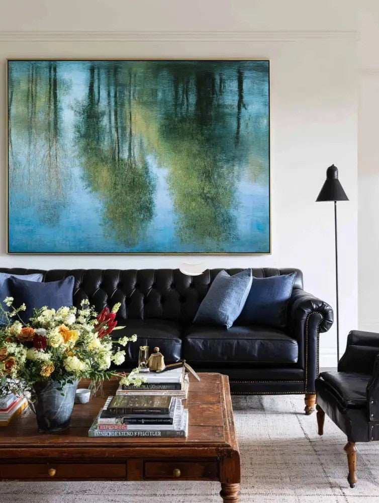 Impressionist Water Reflection Oil Painting